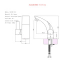 Messing Single Hebel Monobloc Basin Mixer Universal Drehgelenk einfach und elegant